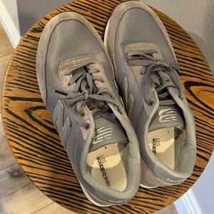 New Balance Men's Charcoal and Taupe Sneakers